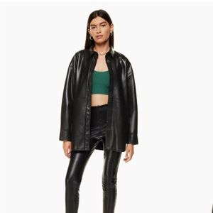 Babaton Pelli Shirt Jacket Vegan Leather